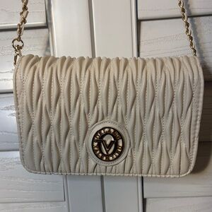 Valentino Orlandi White Purse with Vegan Leather and WAVEY Texture- BNWT